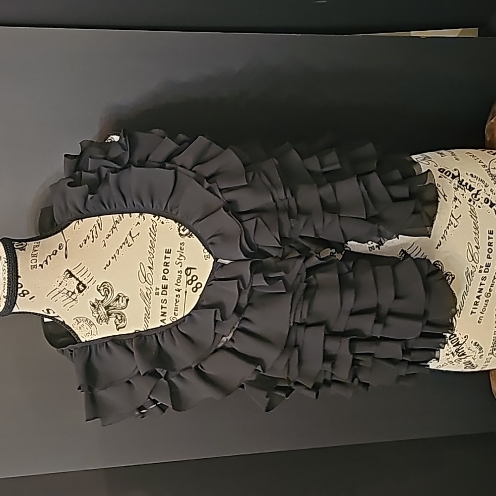 Leola Couture Black Ruffle Jacket